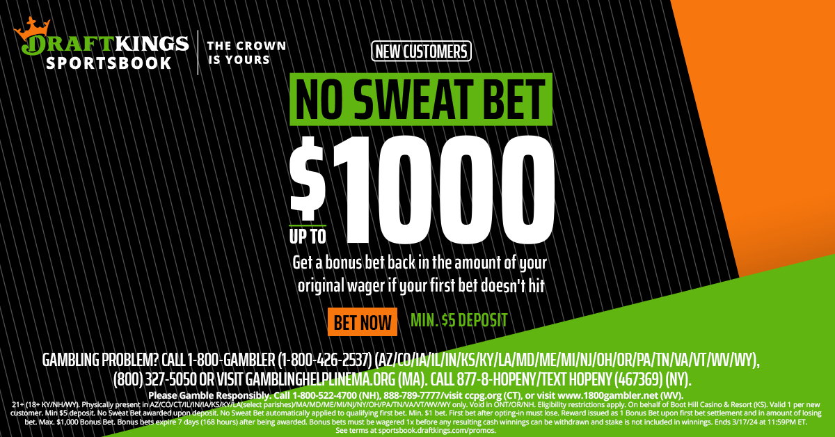 draftkings No Sweat First Bet up to $1,000